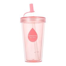 Straw Water Cup Kunststoff Trinkflasche Für Unterwegs Und Outdoor