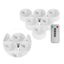6Pcs Remote Control LED Candles White Smokeless Decorative Lighting
