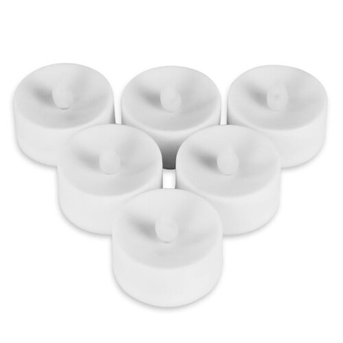 6Pcs Remote Control LED Candles White Smokeless Decorative Lighting 1