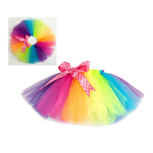 Kids Regenbogen Tutu Rock Für Ballett Netzrock Party – Größe M