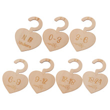 7Teilig Holz Baby Teiler Aufhänger Für Babykleidung