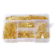 350 Teile/Karton Sortierte Goldene Mini Schnallen-Nadeln Für Näharbeiten