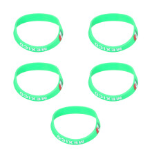 5Stk. Gedrucktes Silikon Armband Für Sport Fußball Mexiko
