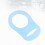 10St Schnullerketten Halter Baby Ringe Hellblau 5