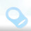 10St Schnullerketten Halter Baby Ringe Hellblau 10
