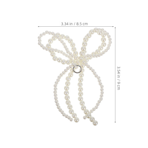 Pearl Bow Schuh Charme Perlen Sneaker Bögen Auto Zubehör 2