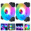 2Stk 14Cm RGB Computerlüfter Gehäuse Lüfter 9
