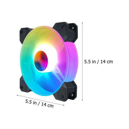 2Stk 14Cm RGB Computerlüfter Gehäuse Lüfter 1