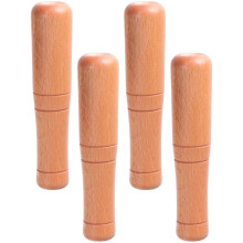 4 Stk Holzstampfer Knoblauchstampfrohr Lebensmittelstampfstäbe