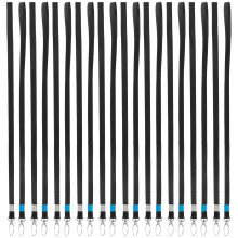 25Stk Alltag Lanyards Polyester Mit Sicherheitsverschluss Schwarz