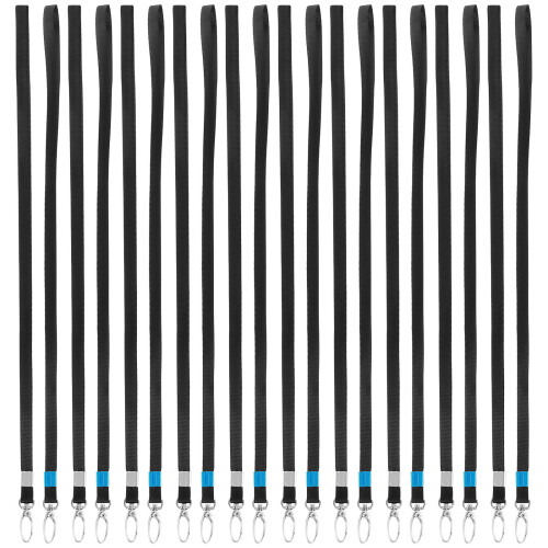 25Stk Alltag Lanyards Polyester Mit Sicherheitsverschluss Schwarz