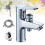 Kitchen Sink Faucet Durable Dual Temp With Sprayer Silver 5