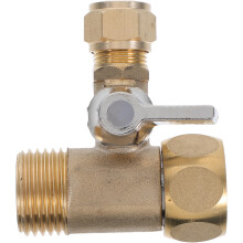 Messing Wasserfilter Anschlussstück Mit Integriertem 3‑Wegeventil