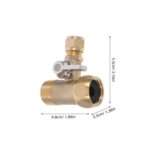 Messing Wasserfilter Anschlussstück Mit Integriertem 3‑Wegeventil 1