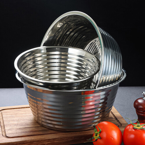 Silver Stainless Steel Multi-Function Bowl for Fruit and Vegetable 2
