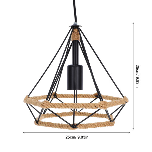 Wrought Iron Rope Deckenleuchte 110-220 V E27 Diamant 1