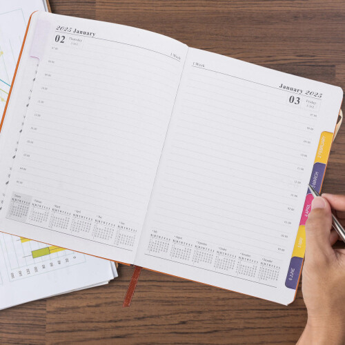 Calendrier Semainier Portable Orange Anti- 2