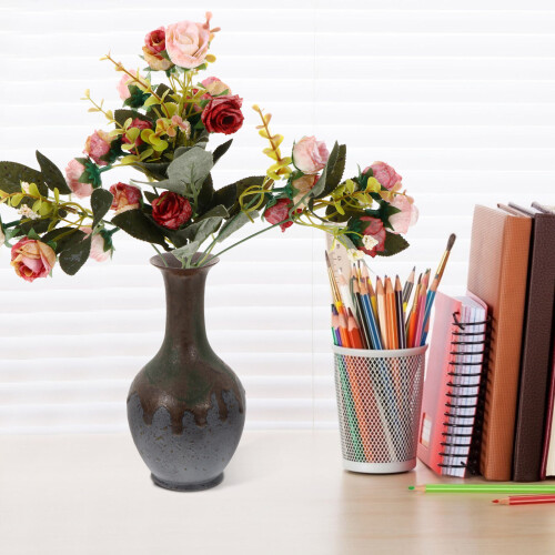 1 pc retro ceramic flower vase for desktop decor 2