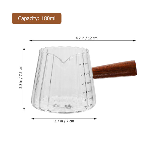 3Stk Espressotasse 180Ml Mit Holzgriff Milchkännchen 1