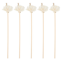 5Stk Aroma Rattan Blumen Duftstäbchen Wohnaccessoires Beige