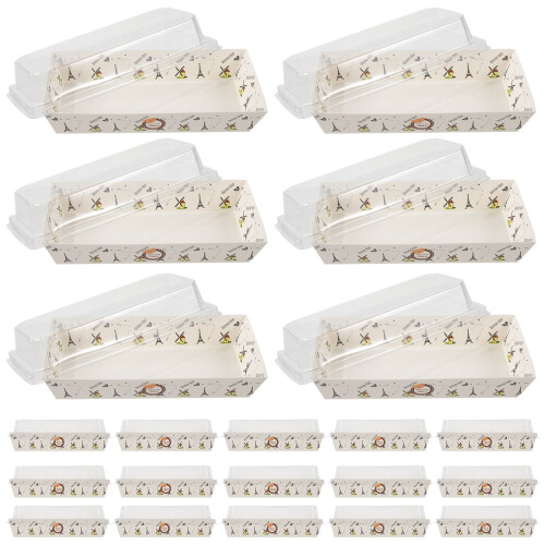 100Stk Cake Roll Box Dekorative Kuchenverpackung Sushi Halter 1