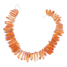 1Set Orange Kristallsäulen Schmuckzubehör DIY Handgemachtes Bastelset