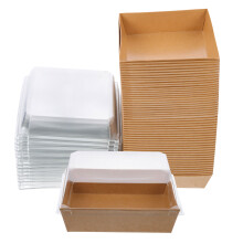 50Stk Sandwichboxen Mit Deckel Für Bäckerei Desserts