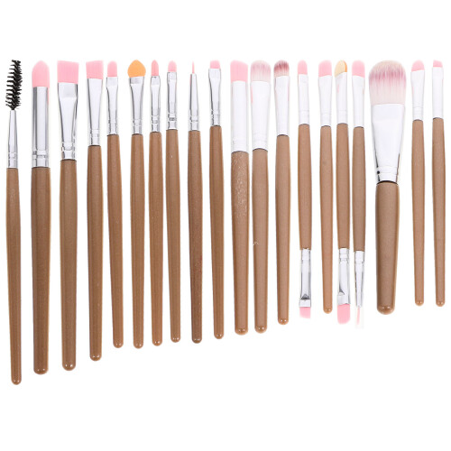 Makeup Set Holzgriff Lange Hülse Nylonborsten 20 St 2