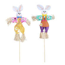2Stück Vogelscheuche Auf Pfahl Für Halloween, Ostern,