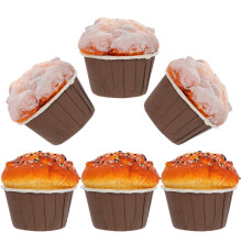 6Stück Realistisches Cupcake-Modell Falsche Kuchen-