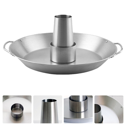Praktischer Grillhähnchenhalter, Rost, Bräter, Backform Silber 1