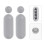 Einfache Toilettensitz Dämpfer Dichtung Deckelzubehör Set 5