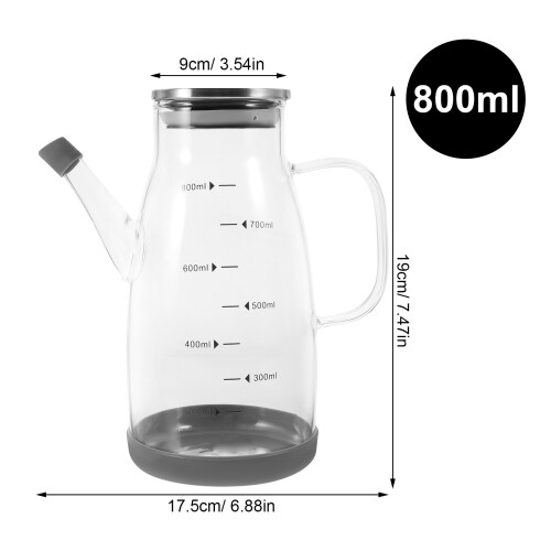 Creative Transparente Hohe Borosilikatglas Ölflasche Mit Griff 1