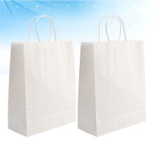 25Stk Weiße Kraftpapiertragetaschen Mit Ideal Für Partys