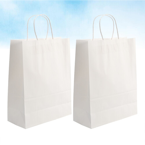25Stk Weiße Kraftpapiertragetaschen Mit Ideal Für Partys 1