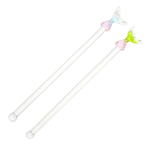 2Stk Swizzle Sticks Langstiel Rührstäbchen 2