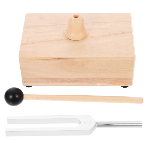 1 Set Stimmgabel Perkussions Resonator Holzbox Mit Schlägel