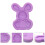 2Stk Schokoladenformen Selbermachen Violett 7