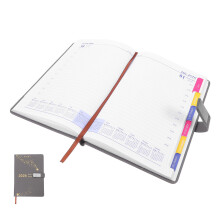 Pu Planer Notizbuch 2026 A5 Mit Index Und Lesezeichen