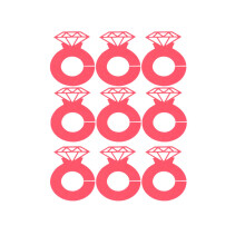 24 Teile Rotes Diamantdesign Dekorative Karten Weinkelchmarkierer