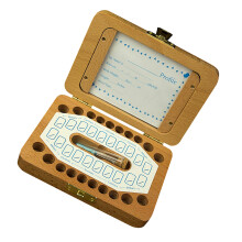 1 Set Babyzahnpflegebox Holz Für