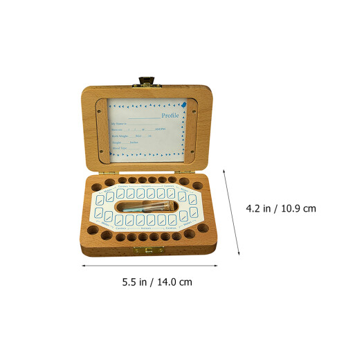 1 Set Babyzahnpflegebox Holz Für 1