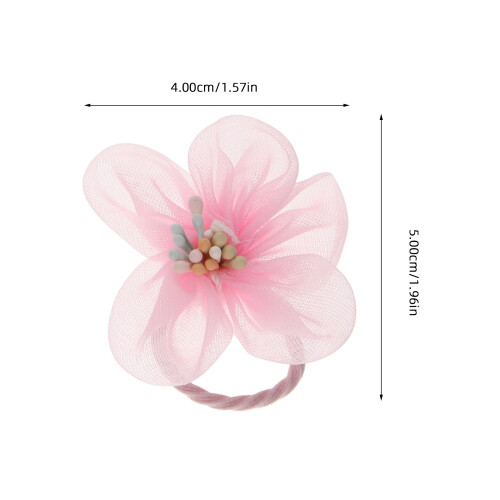 10 Blumen Haargummis Für Elastische Haarbänder 1