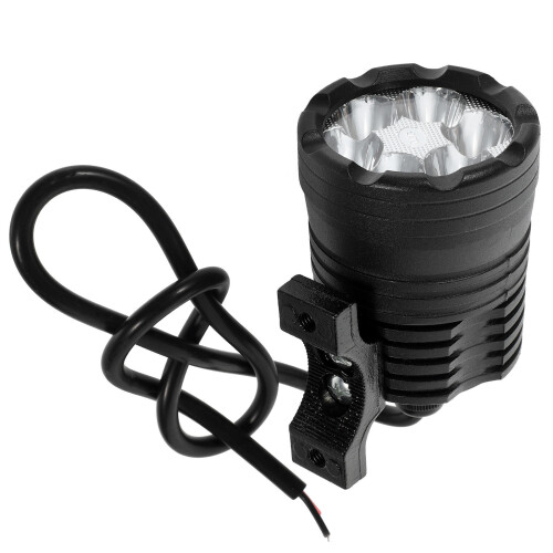 Black Headlight for Motorbike Durable Iron Handlebar Lamp