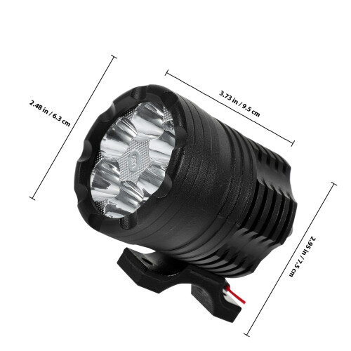 Black Headlight for Motorbike Durable Iron Handlebar Lamp 1