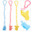 12Stück Baby Schnullerkette Mit Beißring Clip 2