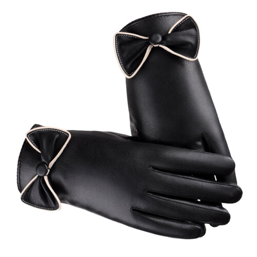 1 Paar Damen Winter PU Warm Winddicht