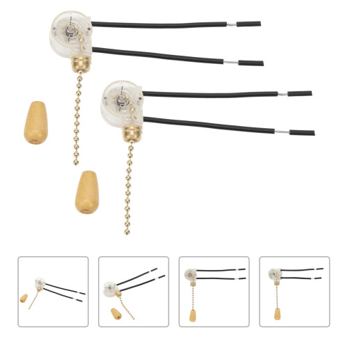 2Stk Durable Pullswitch Elegante Lampensteuerungsteile 2
