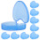 10Pcs Sky-Blue PP Retainer Cases Compact Portable Storage 1
