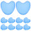 10Pcs Sky-Blue PP Retainer Cases Compact Portable Storage 11